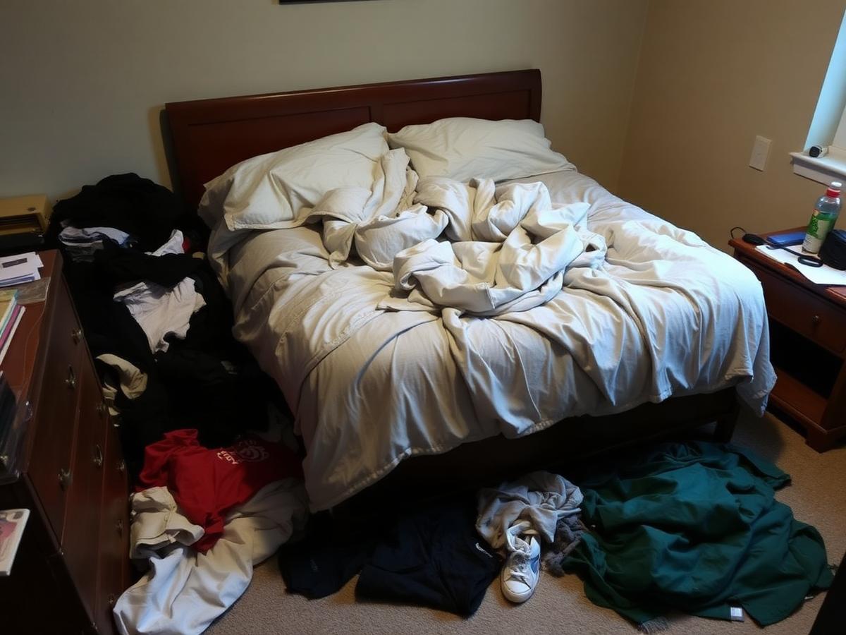 Bedroom Cleaning — Before